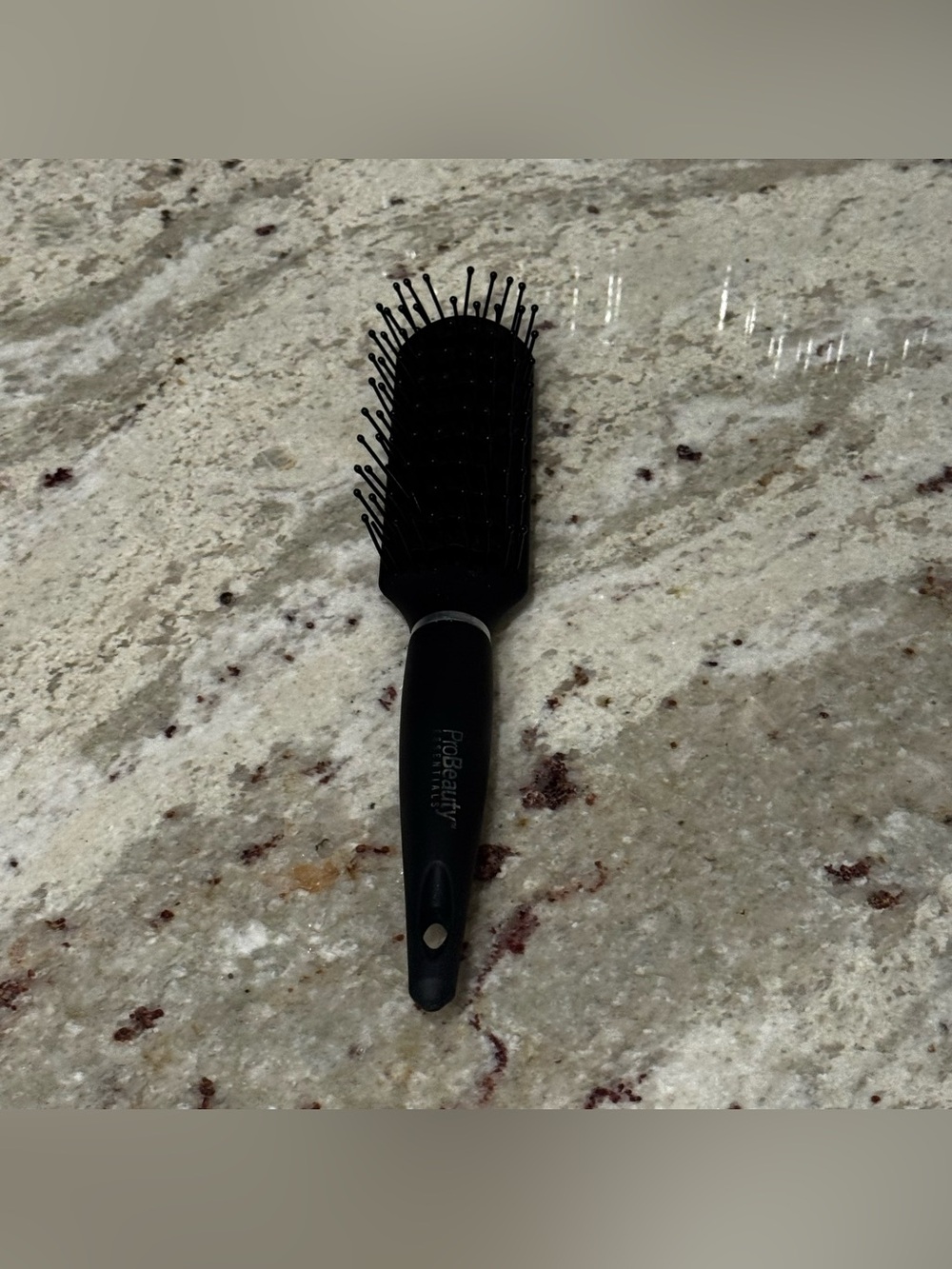 Essentials Black Paddle Hair Brush